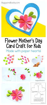 Join the card making fun in this free online video class. Homemade Heart And Flower Card Craft For Kids Buggy And Buddy