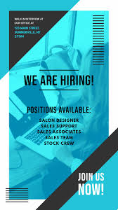 Cyan Job Hiring Instagram Story Ad Template Instagram Story Ads Hiring Poster Instagram Story