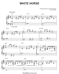Download White Horse Easy Piano Sheet Music Pdf Taylor Swift Easy Piano Sheet Music Sheet Music Sheet Music Pdf