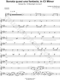 Sheet music file 2.99 usd. Ludwig Van Beethoven Moonlight Sonata 1st Movement Violin 1 String Quartet Sheet Music In C Minor Download Print Sku Mn0091475