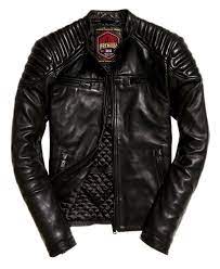 Superdry Hero Leather Racer Jacket Black Leather Jacket Men Best Leather Jackets Jackets Men Fashion