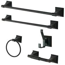 Do you think oil rubbed bronze bathroom accessories set appears great? Kingston Brass Monarch 5 Piece Bathroom Accessory Set In Oil Rubbed Bronze Ybahk612124785 The Home Depot