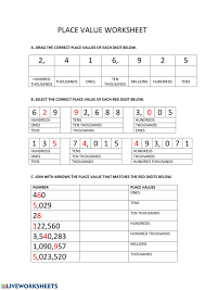 Adding whole tens & ones. Place Value Worksheet Interactive Worksheets Identifying Grade Decimal Pdf Ones Tens Hundreds Coloring Pages 5th 3 Free Writing In Expanded Form 2nd Oguchionyewu