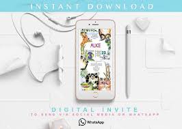 Jungle Birthday Invitation Via Whatsapp Jungle Party