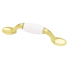 4.6 out of 5 stars. Liberty 3 In 76mm Center To Center Polished Brass With White Ceramic Insert Spoon Foot Drawer Pull P50011h Pbw C5 The Home Depot
