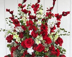 The amaranthus is also available in burgundy red. Church Altar Flowers Etsy