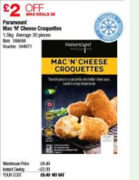 Paramount Mac N Cheese Croquettes Offer At Costco