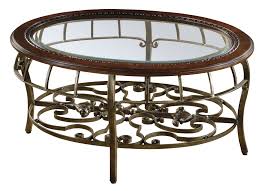Shop unique coffee tables handmade with exquisite craftsmanship and attention to detail from wood, metal, and other less traditional materials—perfect for the living room, family room, or any other room in the house. Round Beveled Glass Table Traditional Coffee Table With Metal Base