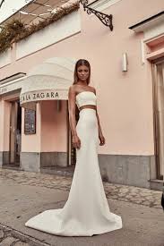 Hochzeitskleid standesamt schlicht vintage audery. Zweiteilige Brautkleider Moderne Elegante Brautmode Hochzeit Click