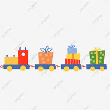 قطار الكرتون سحب علبة هدية, قطار صغير, لعبة القطار, صندوق الهدايا PNG وملف  PSD للتحميل مجانا