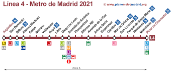 Cabe señalar que el servicio del metro concluye en días hábiles a las 00:00 horas. Line 4 Metro Madrid L4 Updated 2021