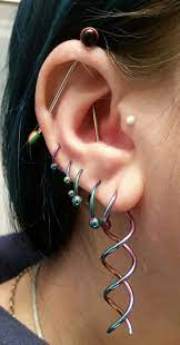 Industrial Tragus Vertical Industrial Earings Piercings Cool Ear Piercings Ear Piercings