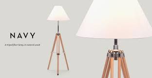 Navy Tripod Stehlampe Weiss Und Holz Stehlampe Rustikale