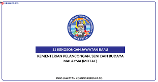 Putrajaya bersedia hidupkan kembali pelancongan domestik walaupun pandemik belum berakhir. Jawatan Kosong Terkini Kementerian Pelancongan Seni Dan Budaya Malaysia Motac Pegawai Kebudayaan Penolong Kurator Kerja Kosong Kerajaan Swasta