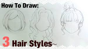 32+ newest hairstyle man anime. How To Draw 3 Manga Girl Hairstyles Youtube