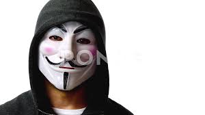 Anonymous hacker mask v halloween face mask for vendetta guy fancy dress props. Anonymous Hacker With Mask Talking To Ca Stock Video Pond5