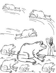 Frog with cowboy hat coloring page. The 10 Plagues Of Egypt Frogs Coloring Pages Coloring Sun
