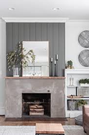 You can use tile spacers or two nickels stacked on top of each other. Diy Concrete Fireplace Makeover Before After Cherished Bliss