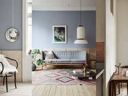 A soothing swedish home with subtle festive touches. Scandinavian Interior With Raw Surfaces And Light Blue Walls