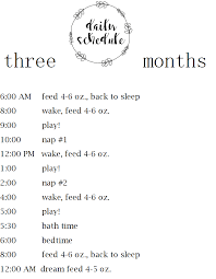Daily Schedule For Baby 3 Months Baby Routine Baby Month By Month Baby Schedule
