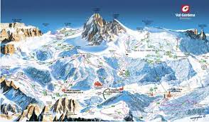 Val di fassa bike map. Ski Map Val Gardena Alpe Di Siusi Dolomiti Superski