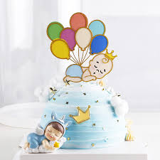 Balloon String Sleeping Baby Cake Decoration Candy Bar Baby Shower Gender Reveal Kids Party Supplies Happy Birthday Cake Topper Big Sale 0c8c Goteborgsaventyrscenter