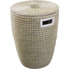 Panier A Linge Fibre Vegetale Phuket Naturel L 40 X H 52 X P 40 Cm Panier A Linge Coffre A Linge Phuket