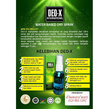 Check spelling or type a new query. Deo X Natural Deodorant Water Based Dry Spray Pantas Hilang Bau Badan Anda Shopee Malaysia