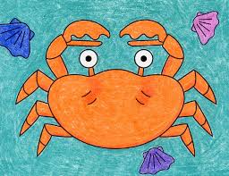 Draw the beginning sections of the claws. How To Draw A Crab Art Projects For Kids