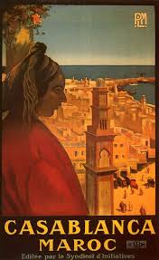 Visit View Casablanca Maroc Morocco Travel Tourism Vintage Poster Repo Free S H Vintage Travel Posters Retro Travel Poster Morocco Travel