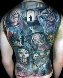 You don't have to get a full sleeve or big back tattoo to look trendy or badass, just because you are a guy. Top 77 Horror Movie Tattoo Ideas 2021 Inspiration Guide