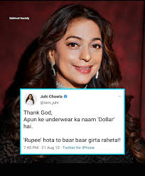 $1 is now ₹87.77 Yet no celebrity has dared to open their mouths. Here is  how they reacted when Rupee fell during Manmohan Singh's Govt. 🙂 . . . . .  #juhichawla #andhbhakt #godimedia #dollarvsrupee