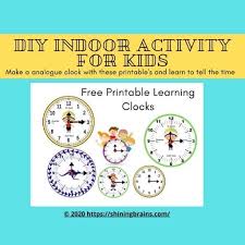 You can also choose a time zone for your clock so it will show the correct time. Clock Activities Free Printable Learning Clocks Diy Cardboard Clock