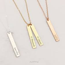 Vertical Bar Necklace Name Necklace Bar Necklace Etsy Bar Necklace Personalized Vertical Bar Necklace Bar Necklace