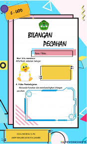 Intisari matematika untuk smp kelas 7 8 9 kurikulum 2013 tri suharyanto pustaka setia. Lkpd Bilangan Pecahan Worksheet
