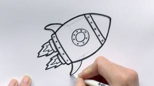 At the bottom of the large rectangle, draw a smaller tall rectangle. How To Draw A Cartoon Rocketship Youtube