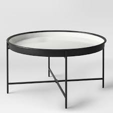 Take your space to the next level with coffee tables from cb2 canada. Pradet Black White Metal Tray Coffee Table