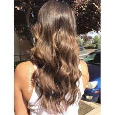 Warm Caramel Balayage Created Using Joico Lumishine 5n Permanent Color On Roots And Lumishine Demi Permanent Liquid In 6nwb Hair Formulas Hair Styles Hair