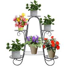 Get it as soon as thu, jun 10. Stoneway 6 Tier Metal Plant Stand Large Multi Tiered Plant Shelf For Multiple Plants Indoor Flower Pots Stand Outdoor Plant Shelves Rack Holder Walmart Com Walmart Com