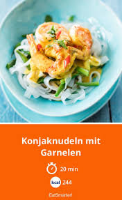 Konjaknudeln Mit Garnelen Rezept Rezepte Eggs Benedict Lebensmittel Essen