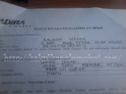 Contoh surat kuasa untuk pengambilan bpkb motor cicilan. Download Contoh Surat Kuasa Pengambilan Bpkb Motor Oto Finance