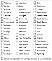 As i mentioned before, we are studying the 50 states for homeschool right now. License Plate Game Printable Momsminivan Com