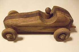 Vintage Handmade Wood Wooden Race Car Toy Made Of Oak And Walnut By Marksvivalavintage 10 00 Wooden Toys Plans Wooden Toys