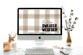 We don't want to touch our hair in winters. October S Hello Sweater Weather Free Desktop Download Weather Wallpaper Lily And Val Fall Wallpaper