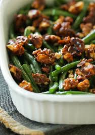 Green Beans With Candied Pecans Recipe So Good Recipe Green Beans Thanksgiving Side Dishes Healthy Candied Pecans