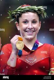 Aug 19, 2004; Athens, GREECE; U.S.A's Olympics gymnast CARLY PATTERSON who  won the gold medal in the women's individual all-around final at the  Olympics Stock Photo