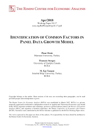 He portrayed the character of evolution. Pdf Identification Of Common Factors In Panel Data Growth Model