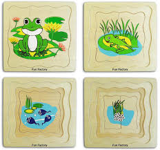 Download Frog Lifecycle Layered Wooden Puzzle Educational Toy Toddler Preschool Kids Ebay