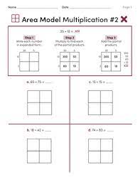 On this lesson, you will learn how to use area model multiplication to solve multiplicative comparison word problems! Area Model Multiplication 2 Worksheet Education Com
