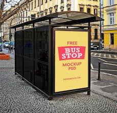 Download Free Bus Stop Branding Mockup Psd Outdoor Advertising Mockup Psd Branding Mockups Psd
